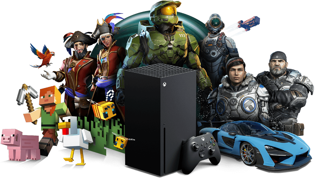 Xbox All Access, Xbox Series S with Xbox game characters